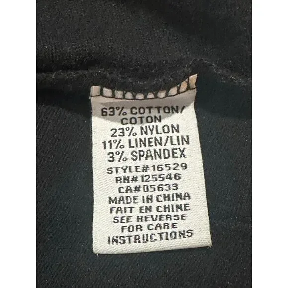 Habitat NWT Sz M Steady‎ Stream Cowl Pocket Tunic Top Linen Blend Black Crinkle - Picture 6 of 12